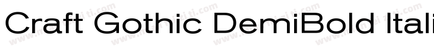 Craft Gothic DemiBold Italic字体转换